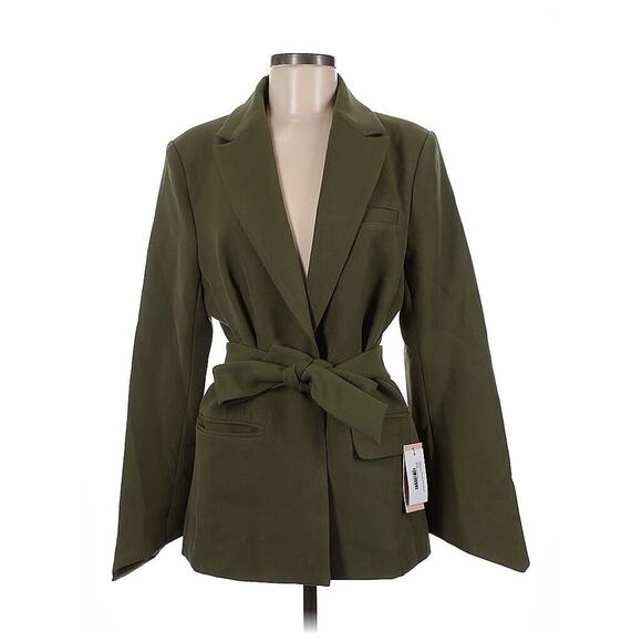 NWT Odd Muse Green Classic Muse Blazer Jacket Belt M - Picture 1 of 5